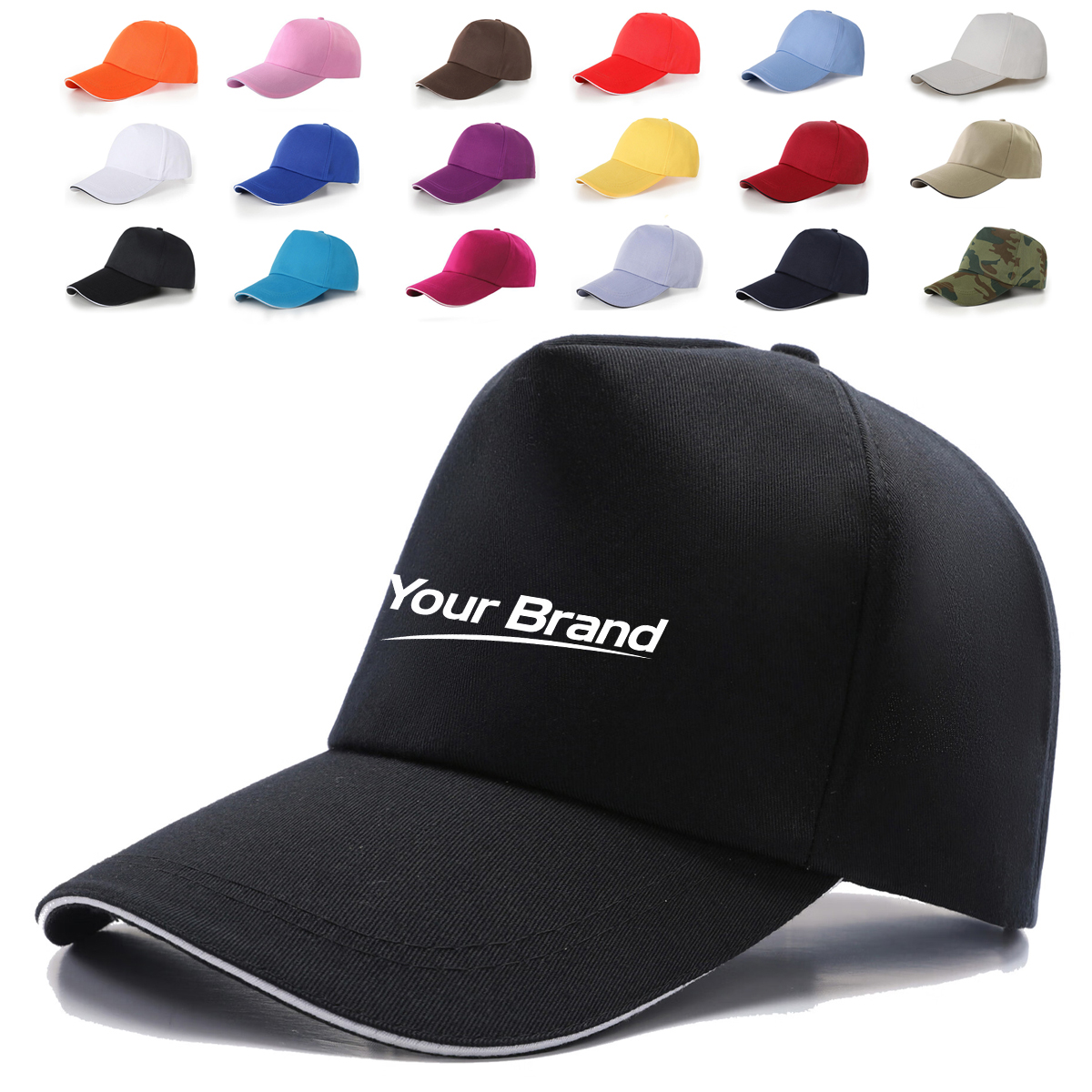 Solid Color Adjustable Baseball Cap For Casual Outdoor Wear