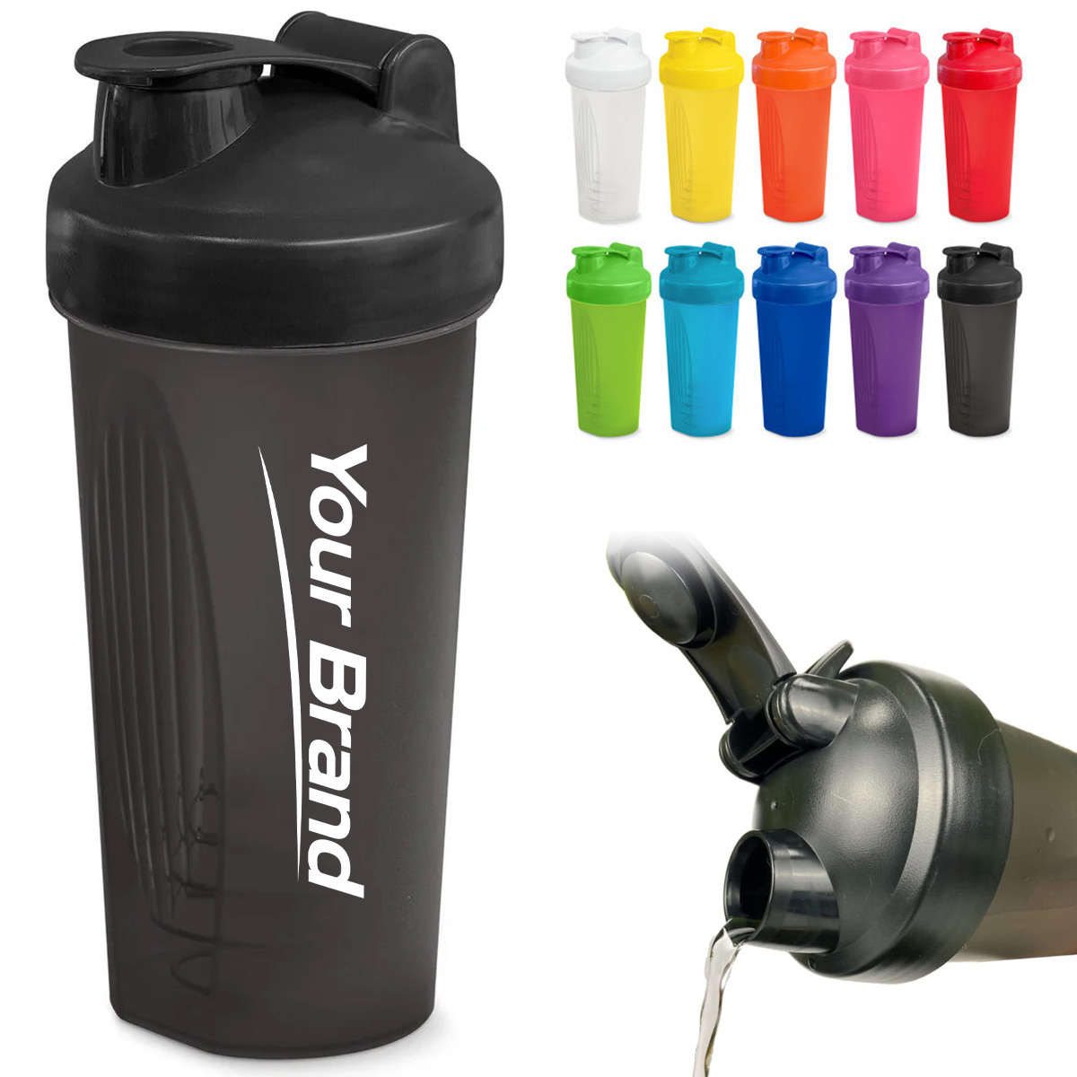 20 oz. Plastic Shaker Bottle with Mixing Ball