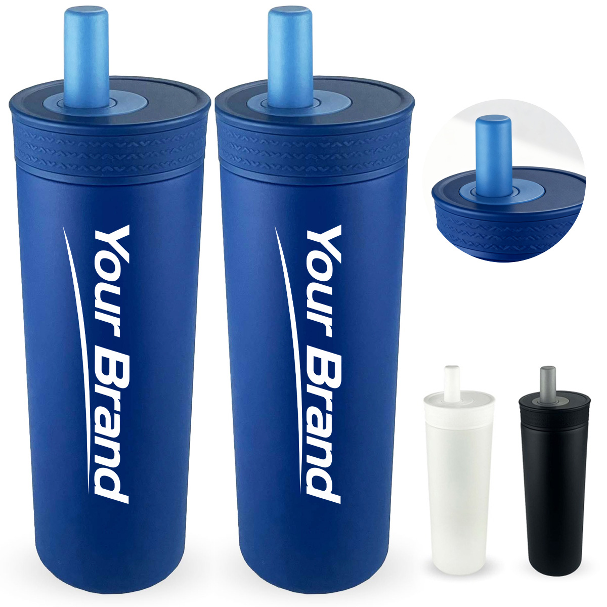22 oz. Stainless Steel Straw Tumbler with Custom Logo