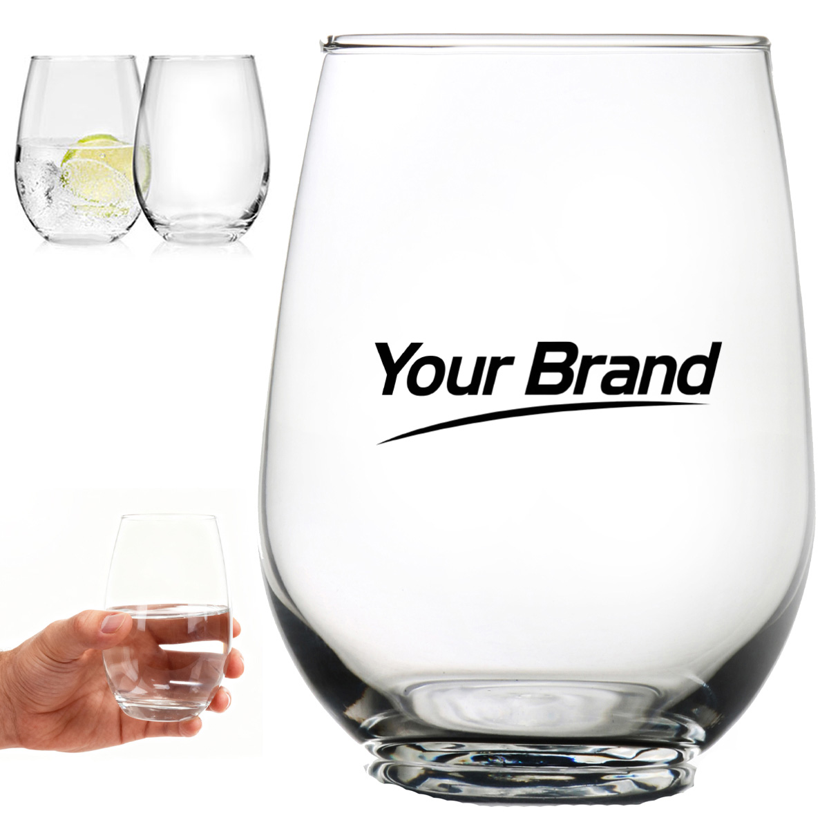18 oz. Stemless Wine Glass for Custom Logo & Events