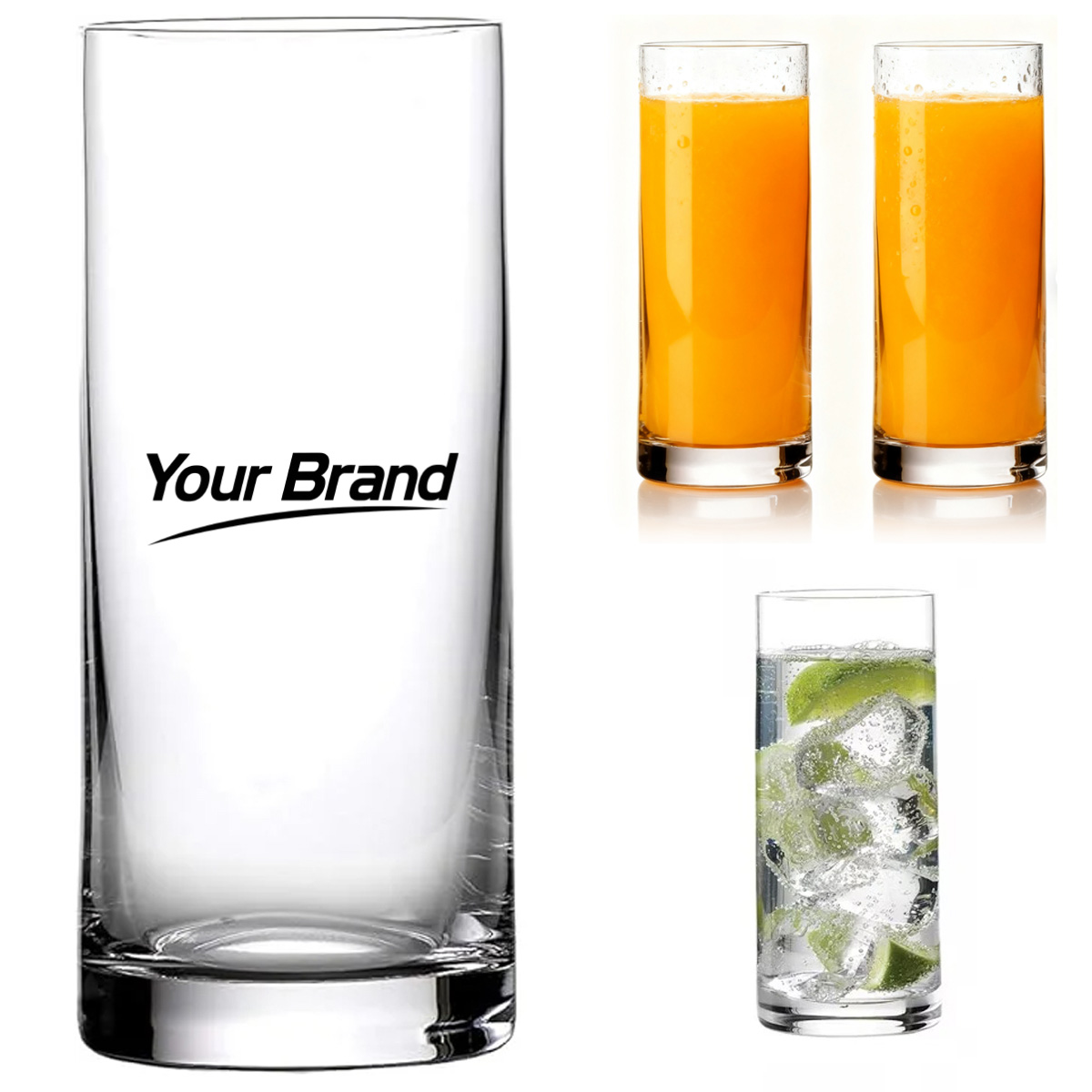 11 oz. Clear Highball Glass for Custom Logo Drinkware