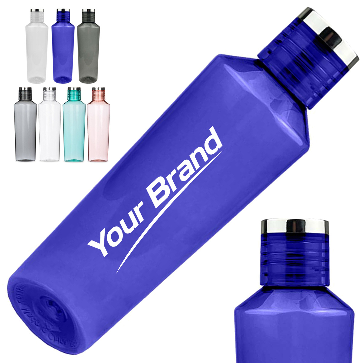 27 oz. Plastic Reusable Water Bottle with Screw Cap