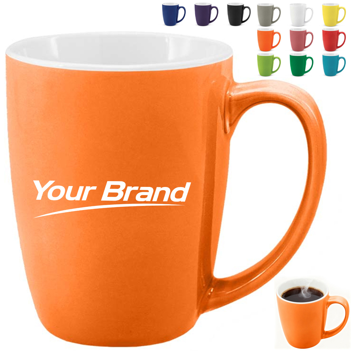 13 oz. Color Ceramic Mug with Custom Logo Printing