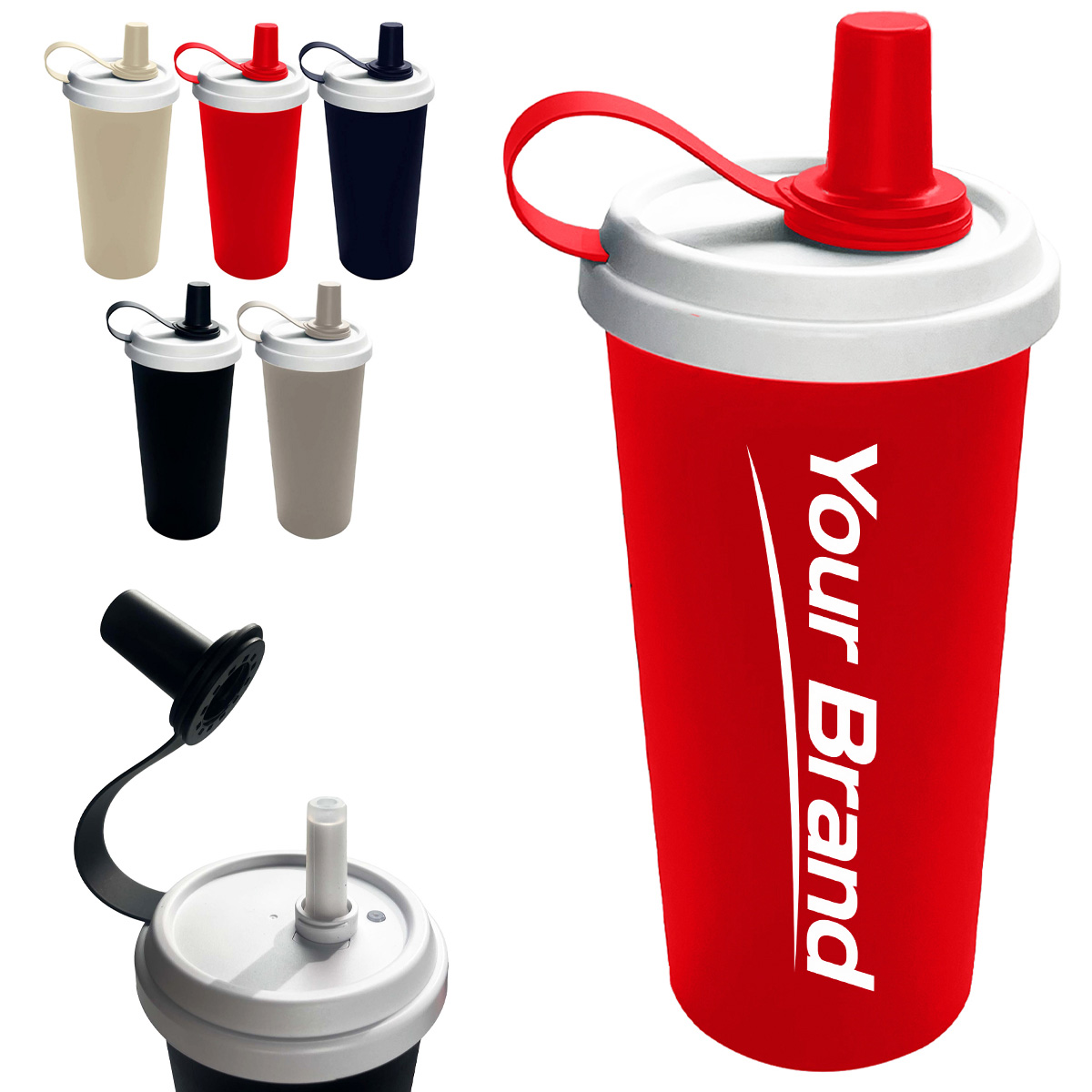 17 oz. Sports Plastic Bottle with Spout Lid