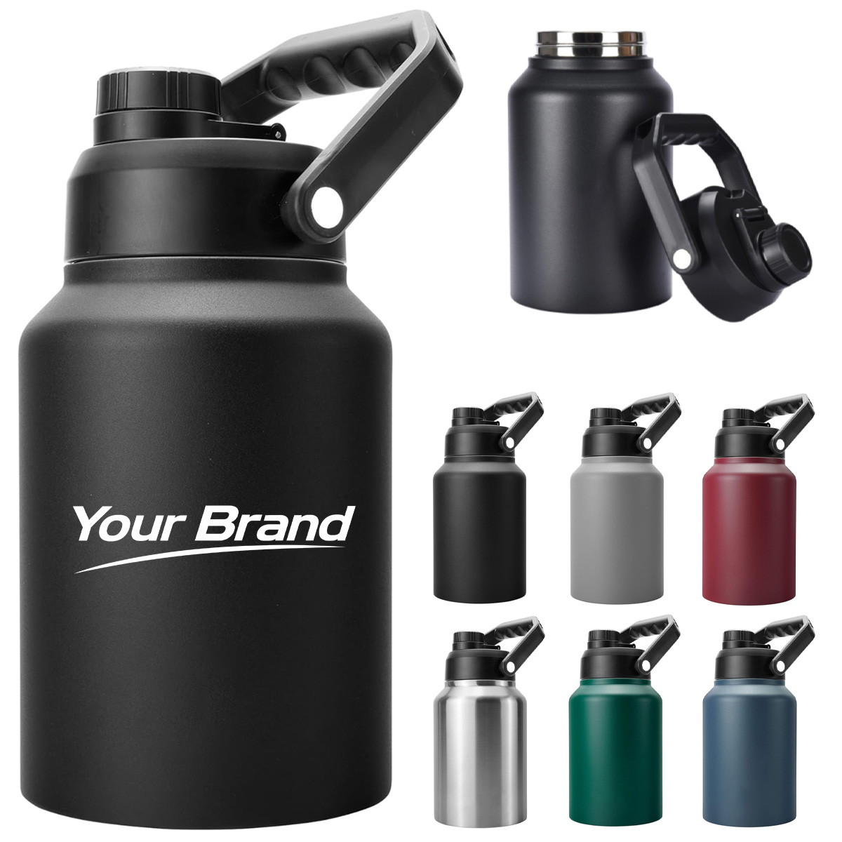 40 oz. Stainless Steel Insulated Jug with Handle Lid