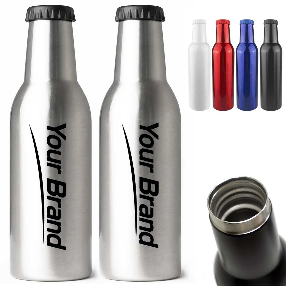 15 oz. Stainless Steel Insulated Beer Bottle Design Cup