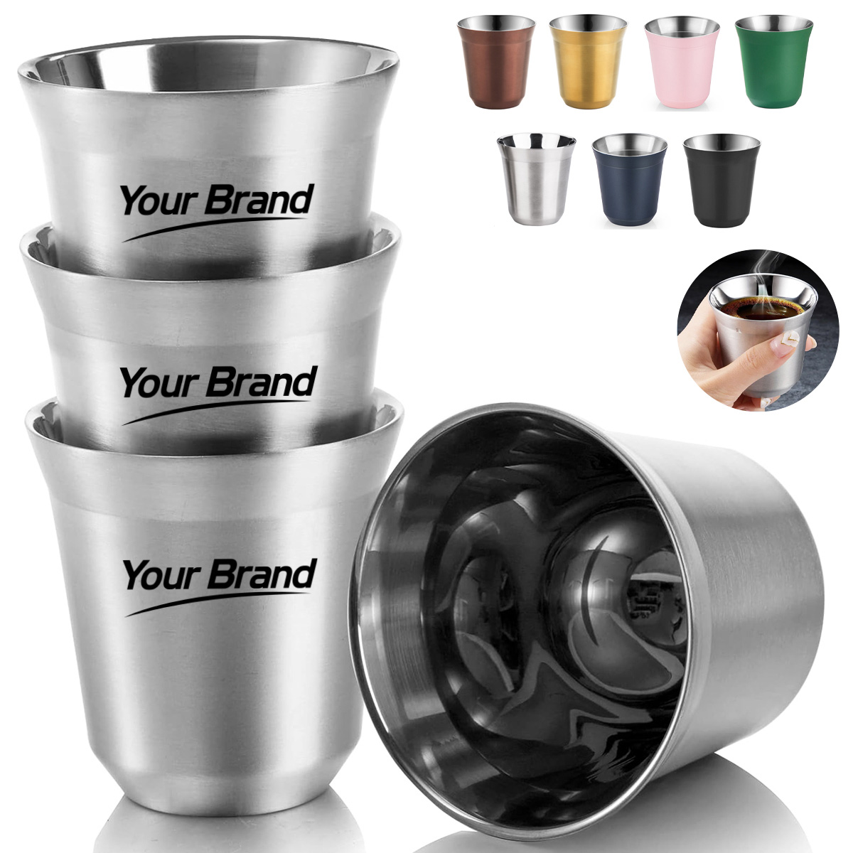 5.4 oz. Stainless Steel Cup for Travel, Camping, or Bar Use