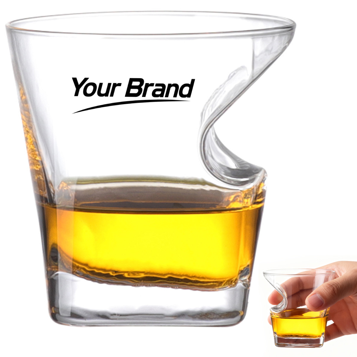 10 oz. Creative Wave Whiskey Glass for Bar & Gift