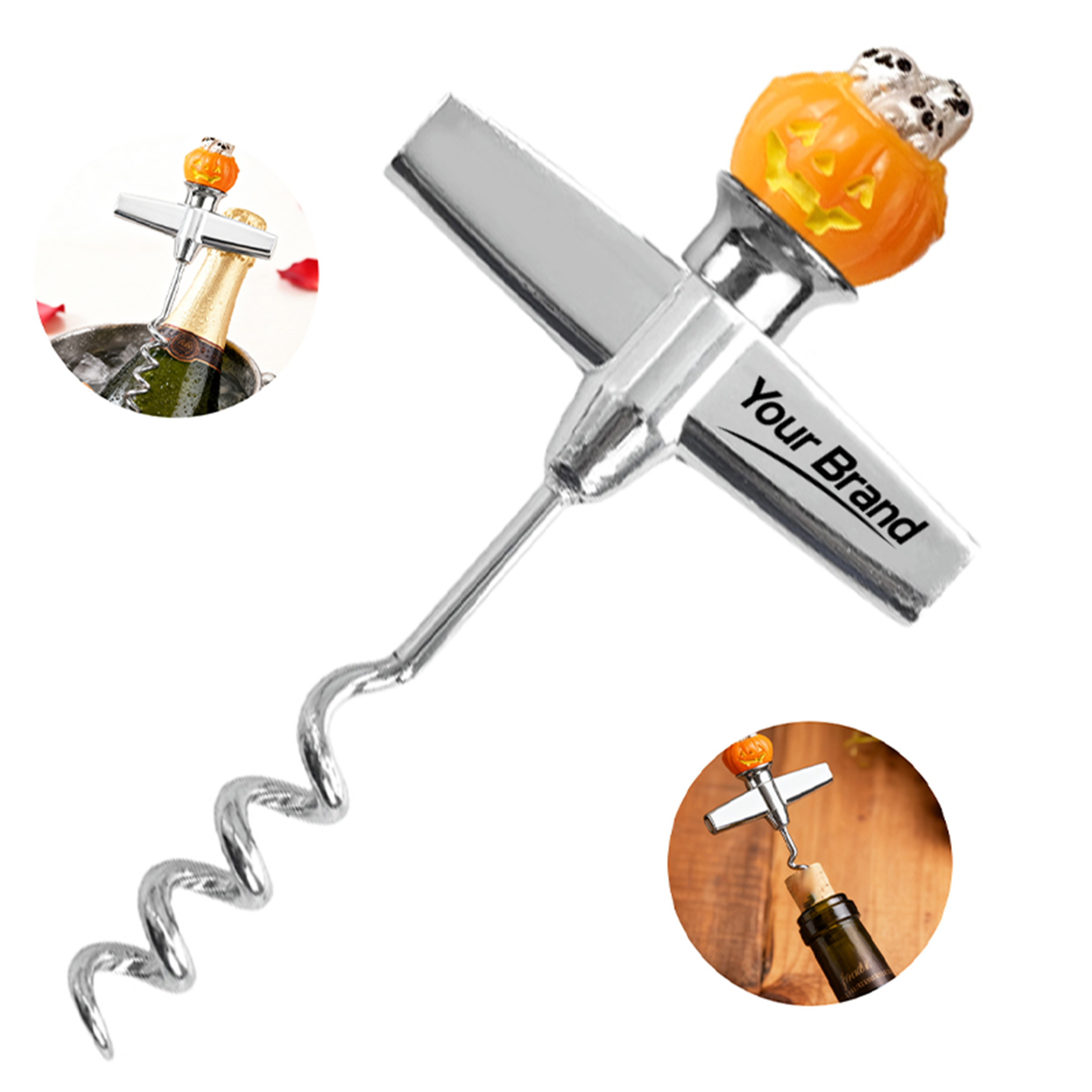 Halloween Pumpkin Corkscrew Wine Opener