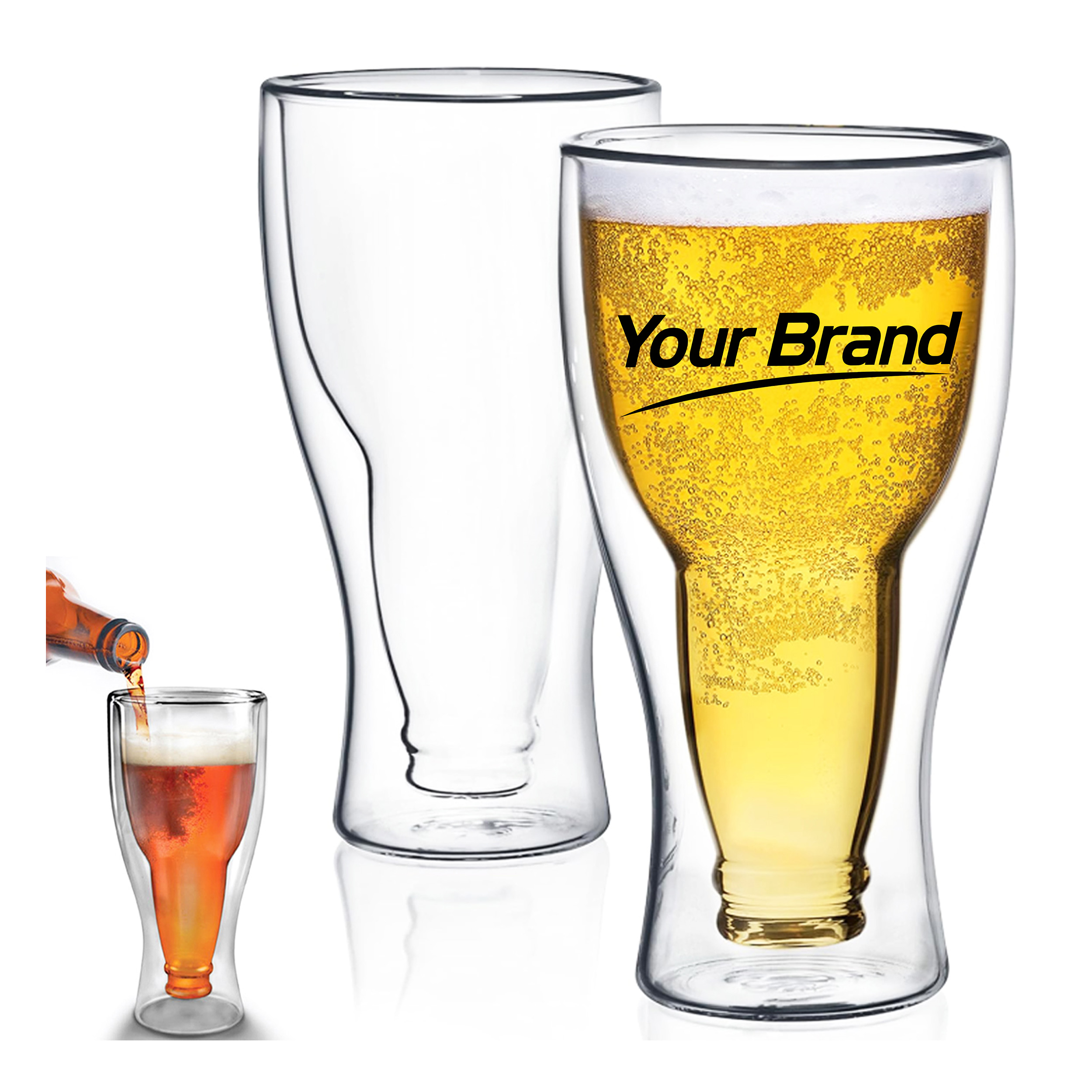 12oz. Double Wall Borosilicate Beer Glass