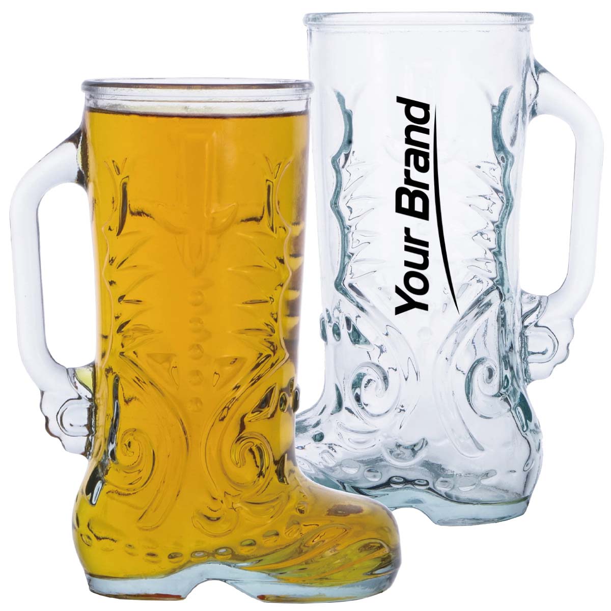Boot Shaped Glass Beer Mug Creative Bar Drink Cup w/ Handle