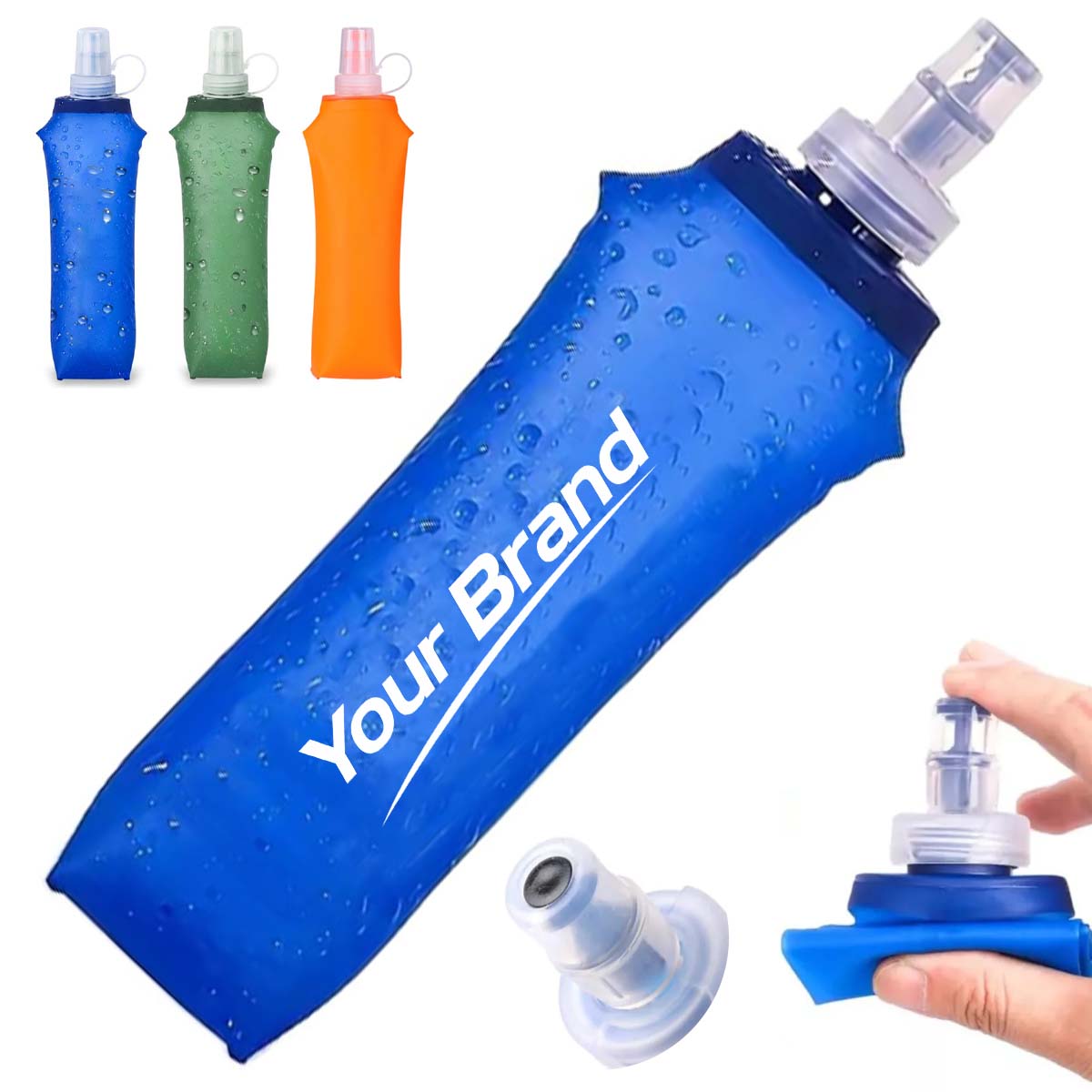 17oz. TPU Soft Water Bottle Collapsible Hydration Flask