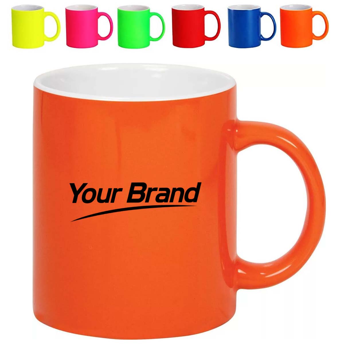 13oz. Fluorescent Ceramic Mug for Custom Branding