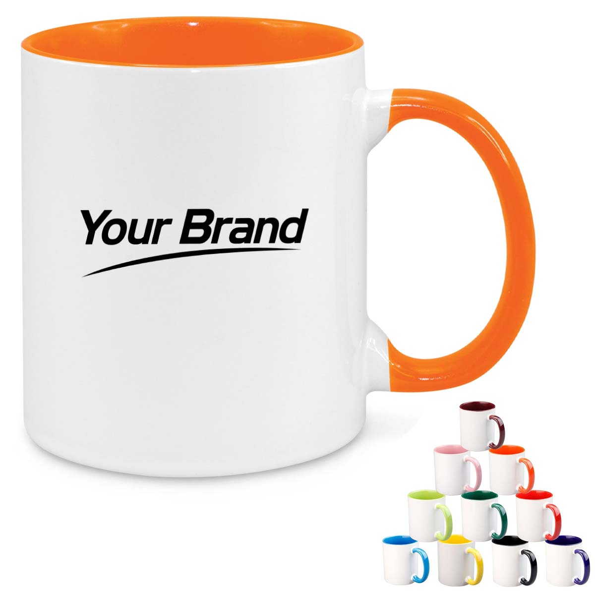 13oz. Two Tone Ceramic Mug for Custom Branding