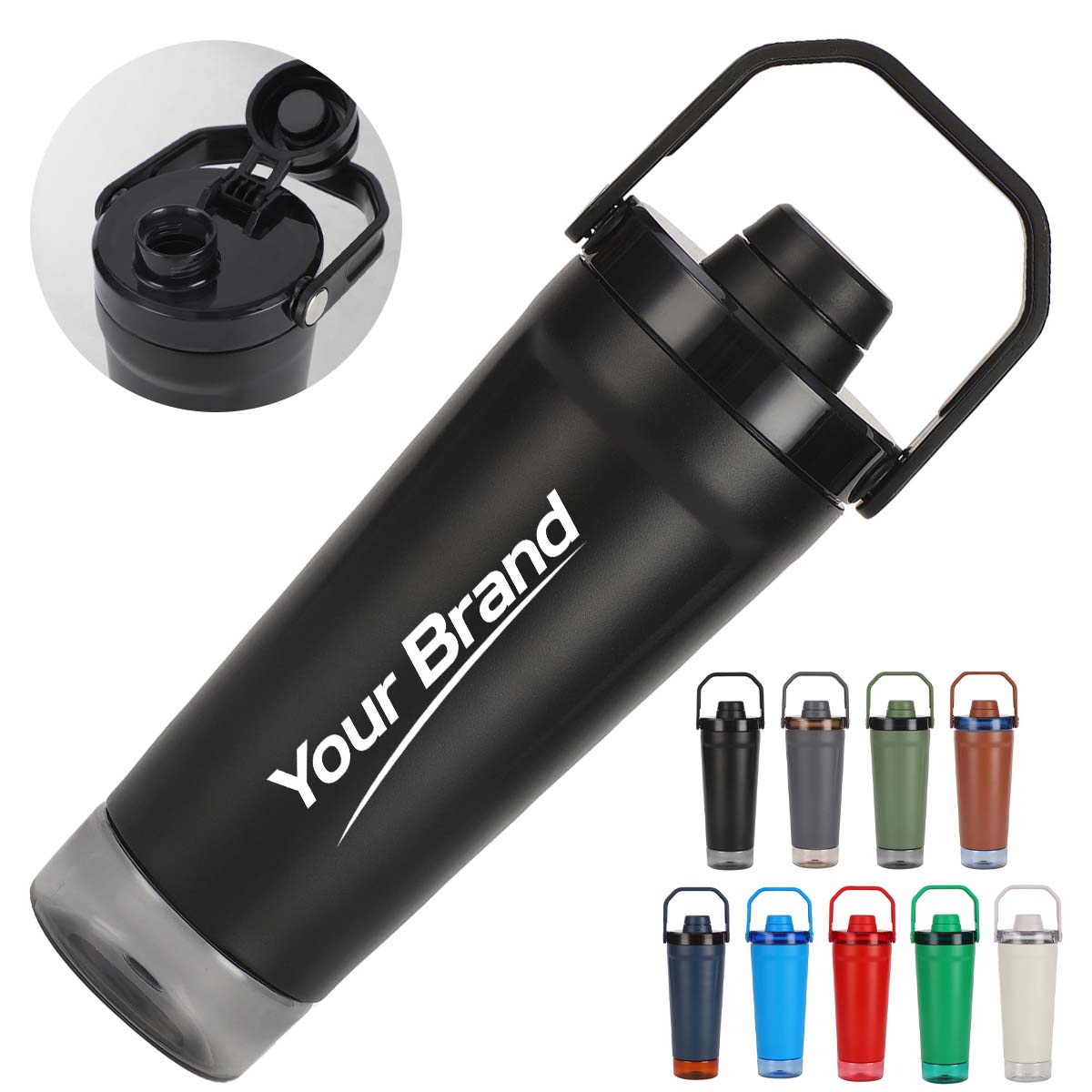 16oz. Stainless Steel Vacuum Insulated Bottle w/ Handle