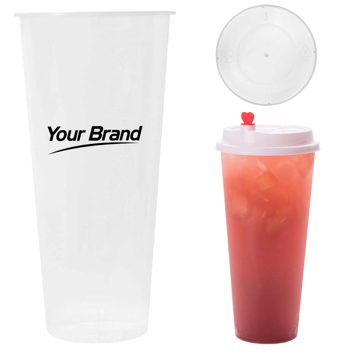 23oz. Disposable Plastic Cup for Coffee and Cold Drinks