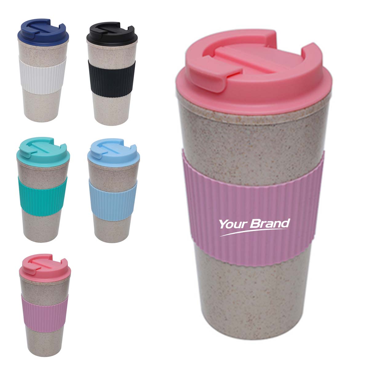 14oz Eco Friendly Wheat Straw Protein Shaker Cup