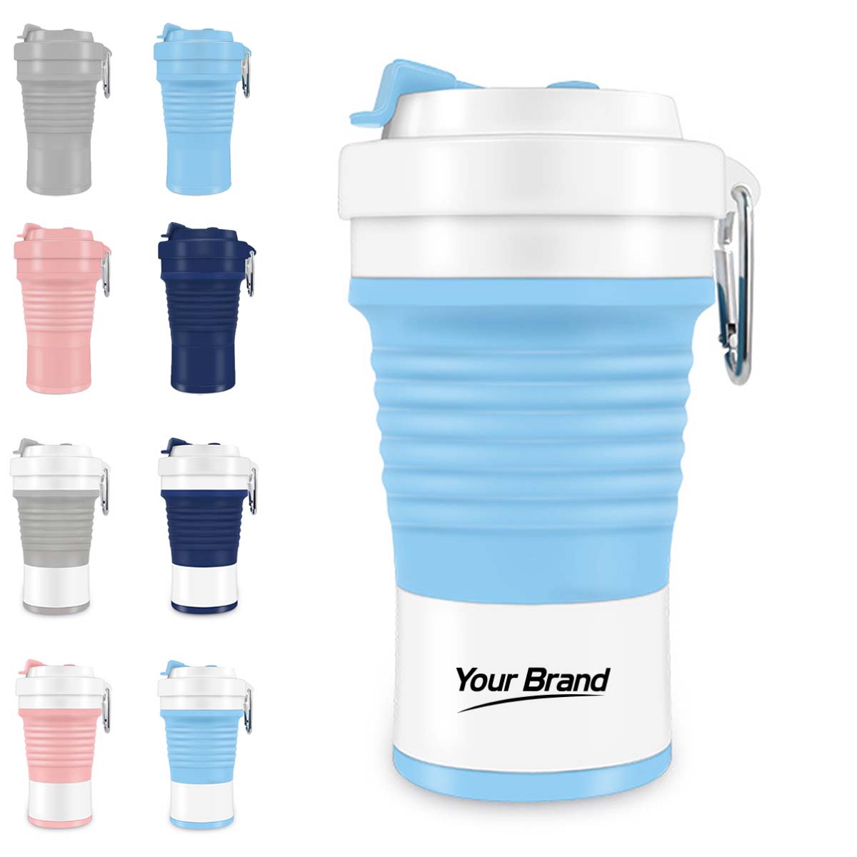 25oz Collapsible Silicone Travel Coffee Cup