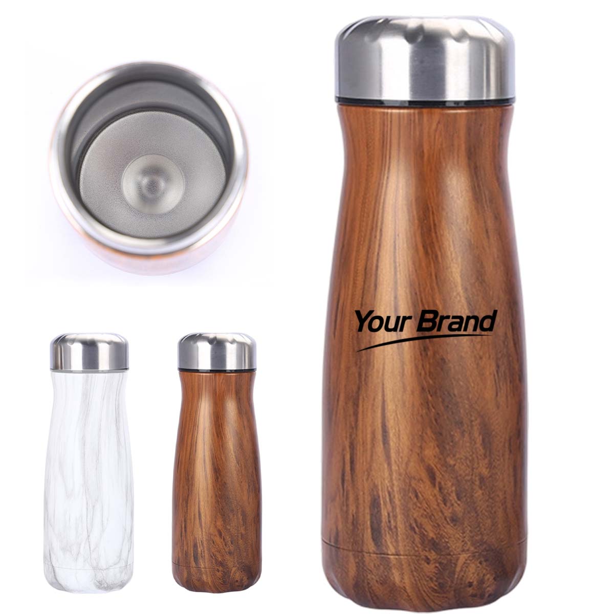 21oz Wood Grain Stainless Steel Vacuum Insulated Bottle