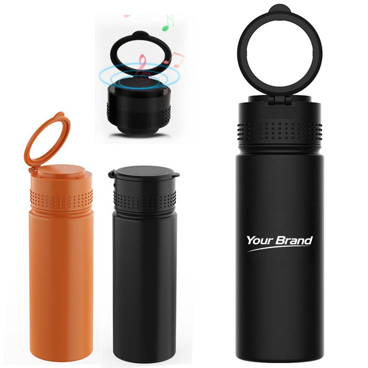 17oz Portable Bluetooth Speaker Insulated Water Bottle