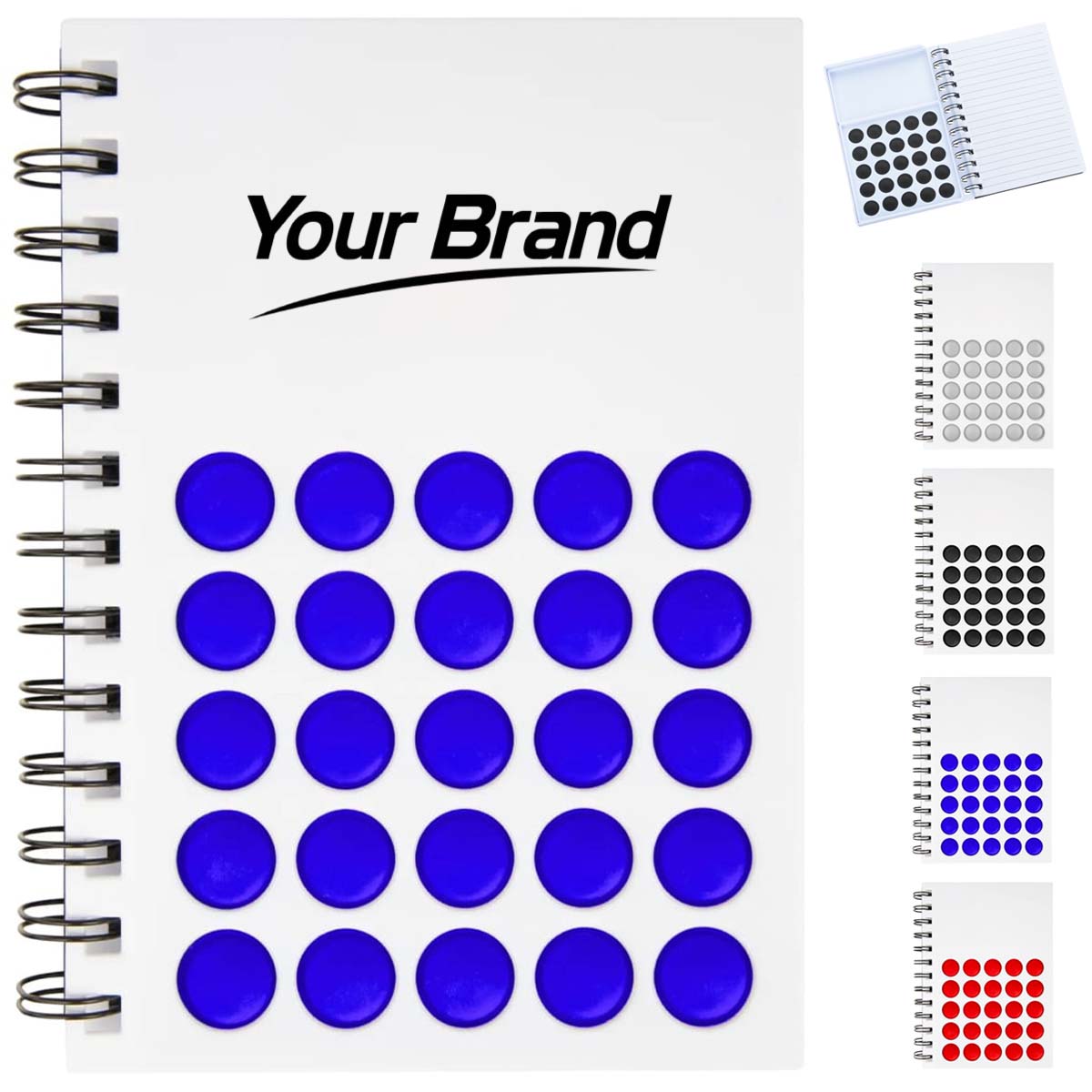 Pop It Notebook with Push Bubble Cover and Custom Logo