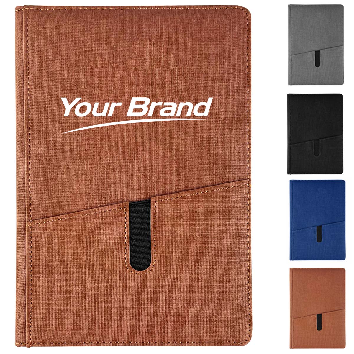 PU Leather Notebook with Pen Slot and Custom Logo