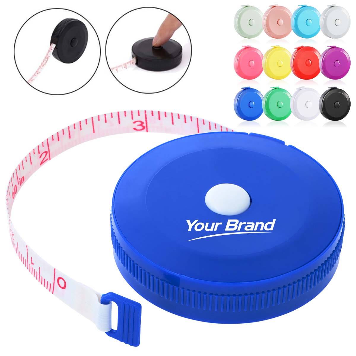 Mini Round Retractable Tape Measure with Custom Logo