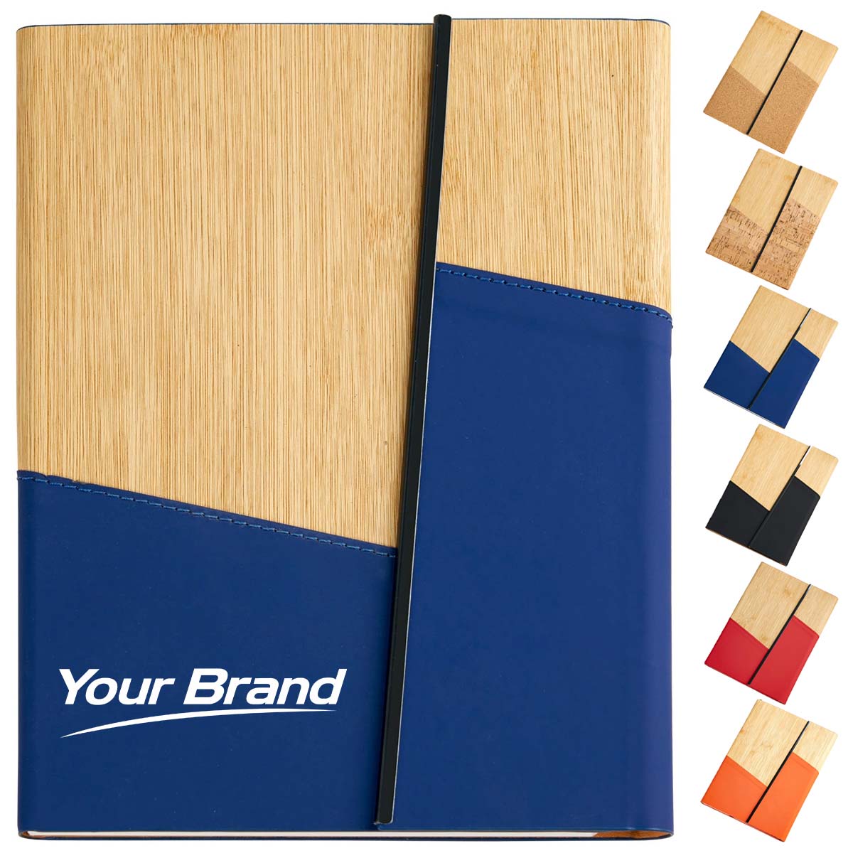 A5 Bamboo Pattern Notebook with PU Leather Cover