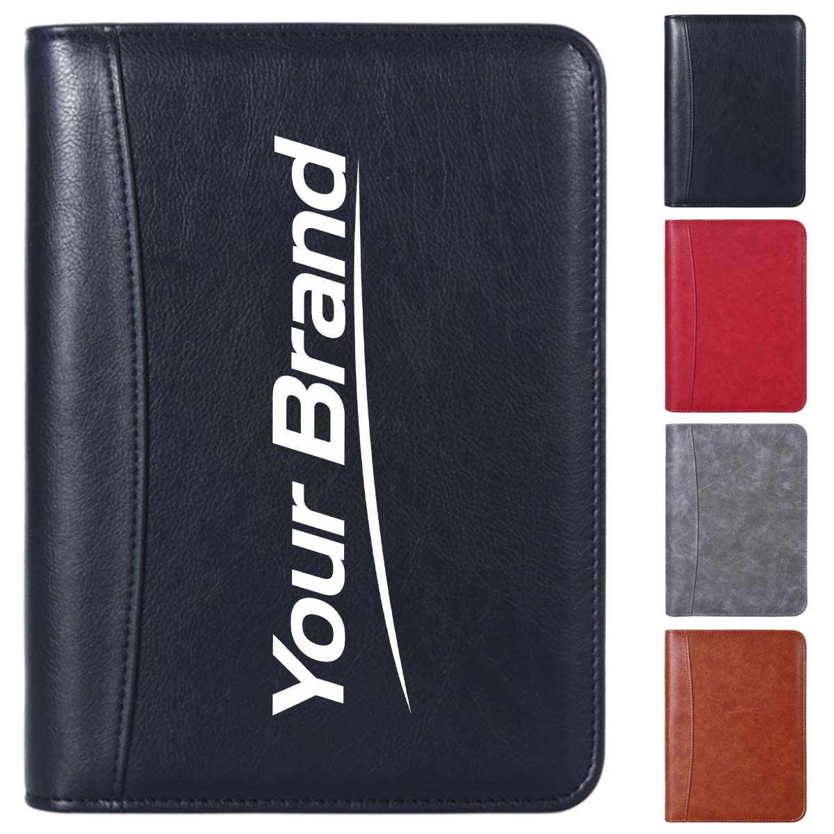 A5 PU Leather Zipper Binder Notebook with Calculator