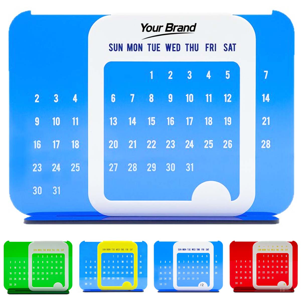 Acrylic Perpetual Calendar Desk Ornament Transparent