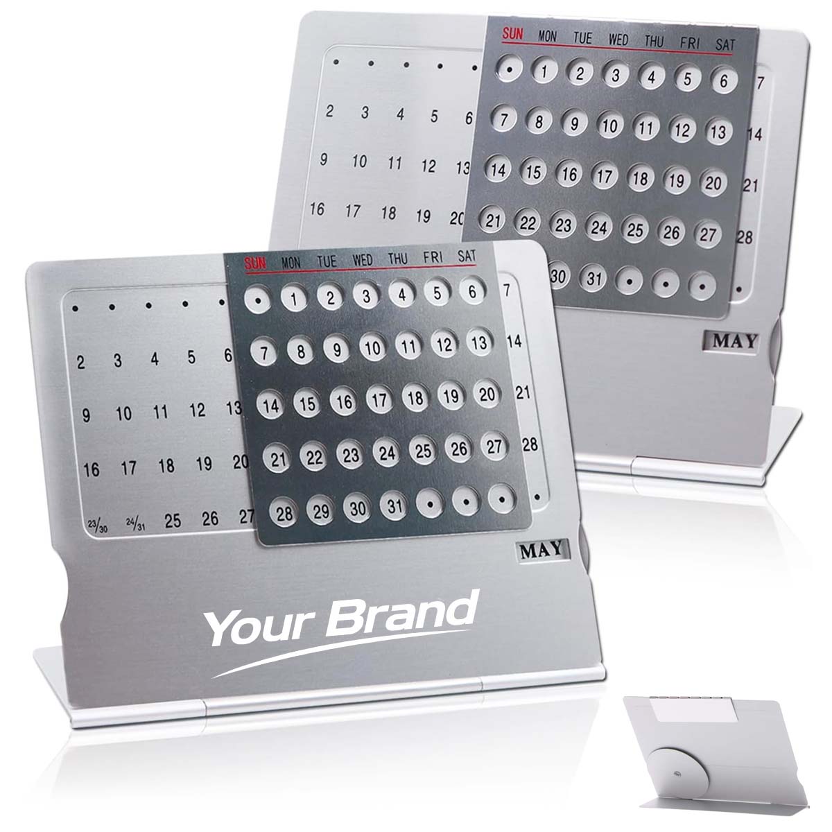 Metal Perpetual Calendar Desktop Organizer