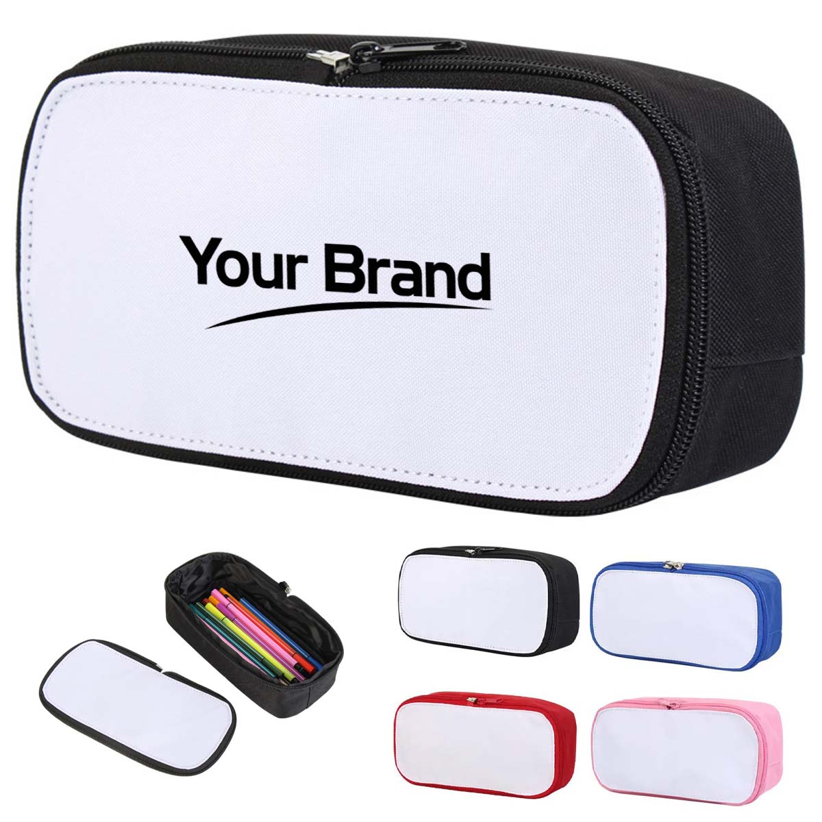 Customizable Student Pencil Case with Zipper