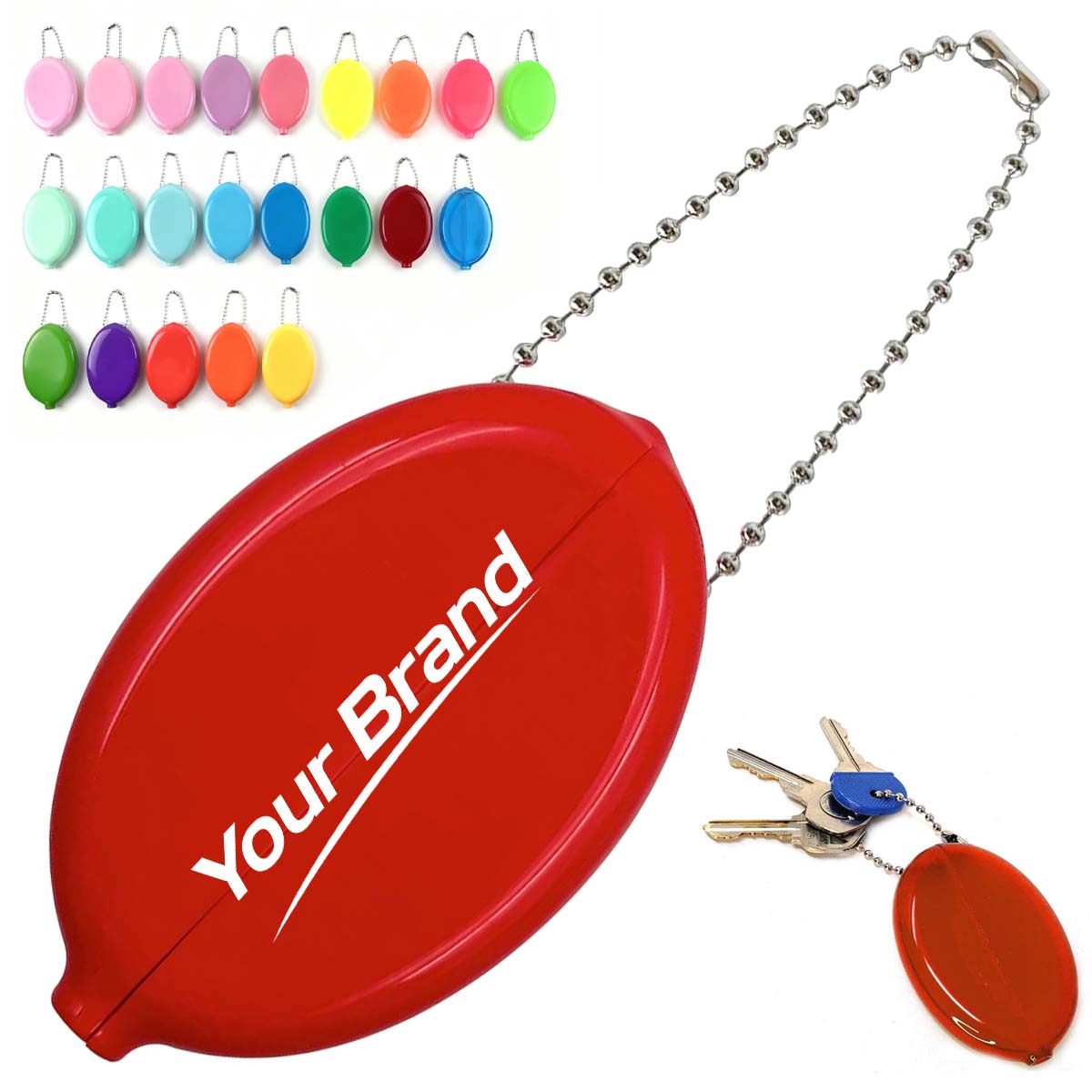 PVC Coin Purse with Keychain