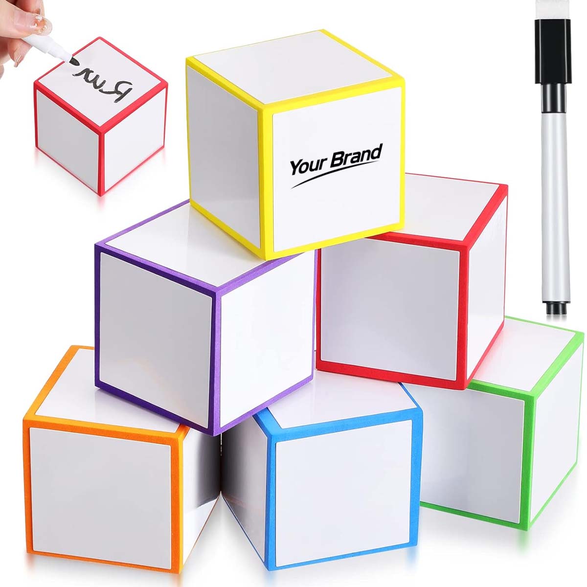 EVA Writable Dice Cube Set with Marker