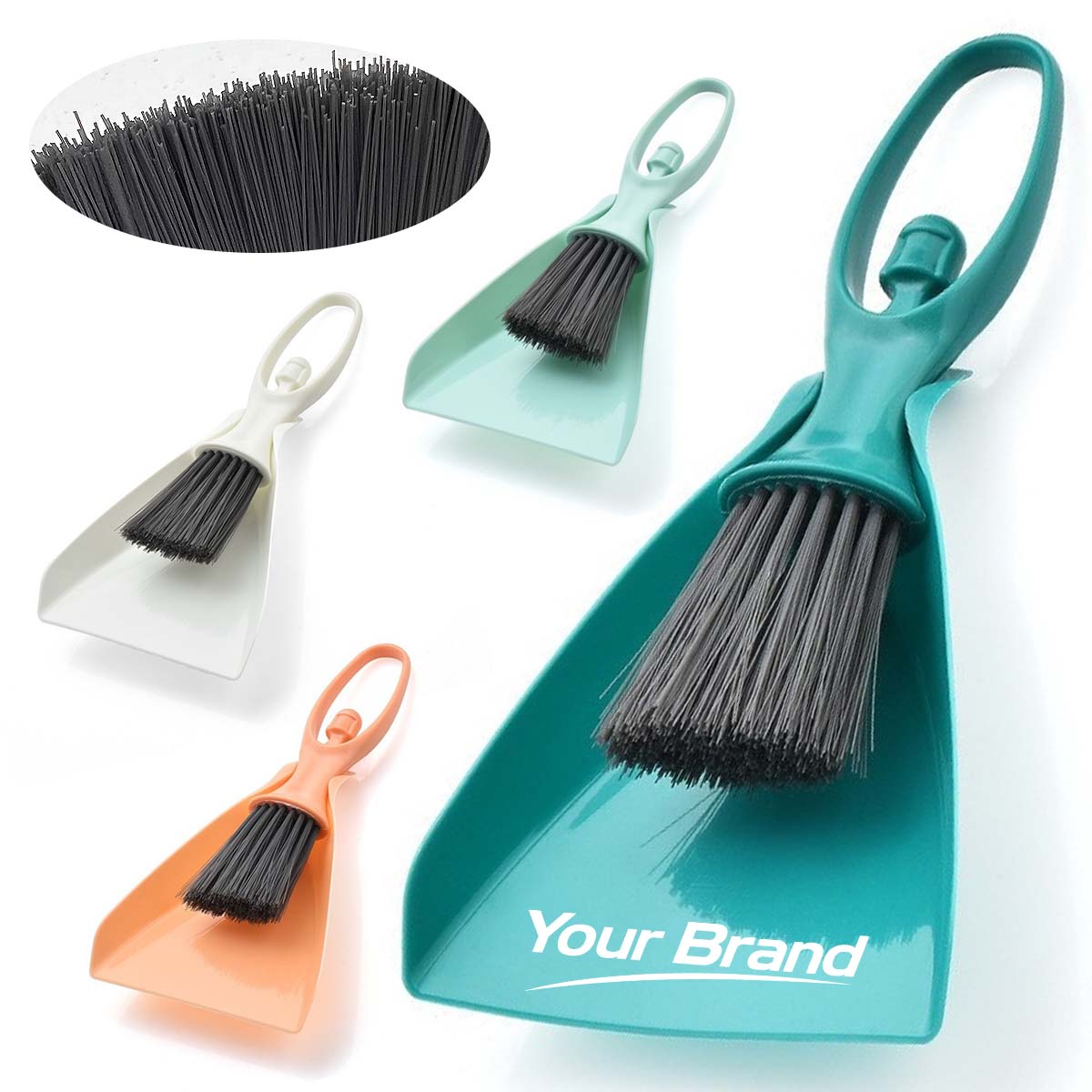 Mini Desktop Dustpan Brush Cleaning Set With Hanging Handle
