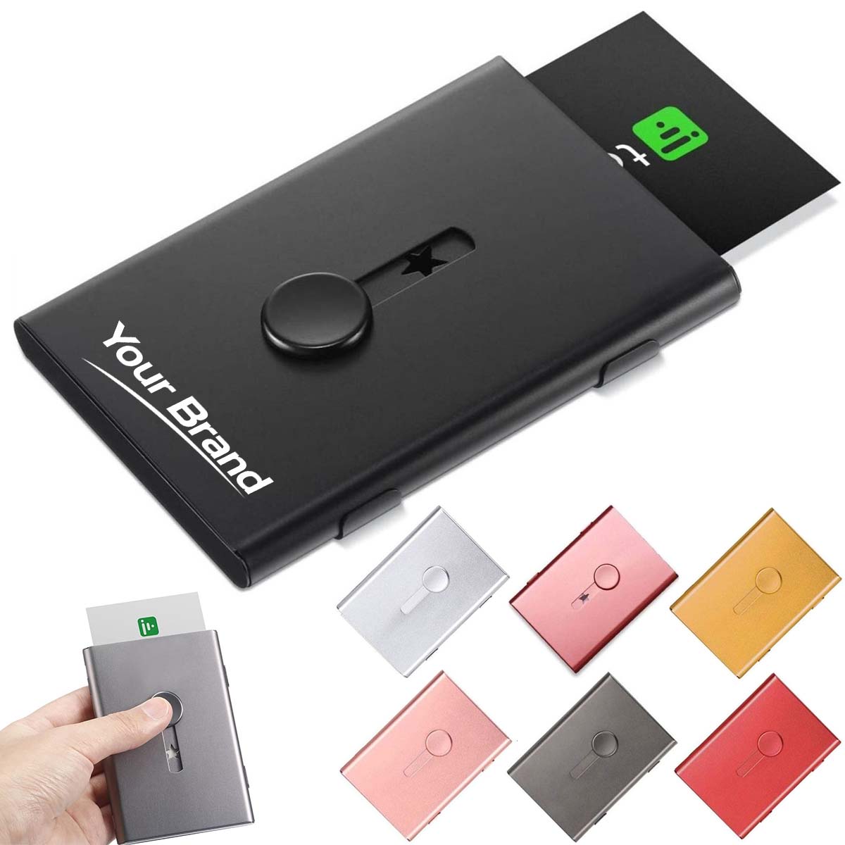 Slim Stainless Steel Business Card Holder Wallet Case