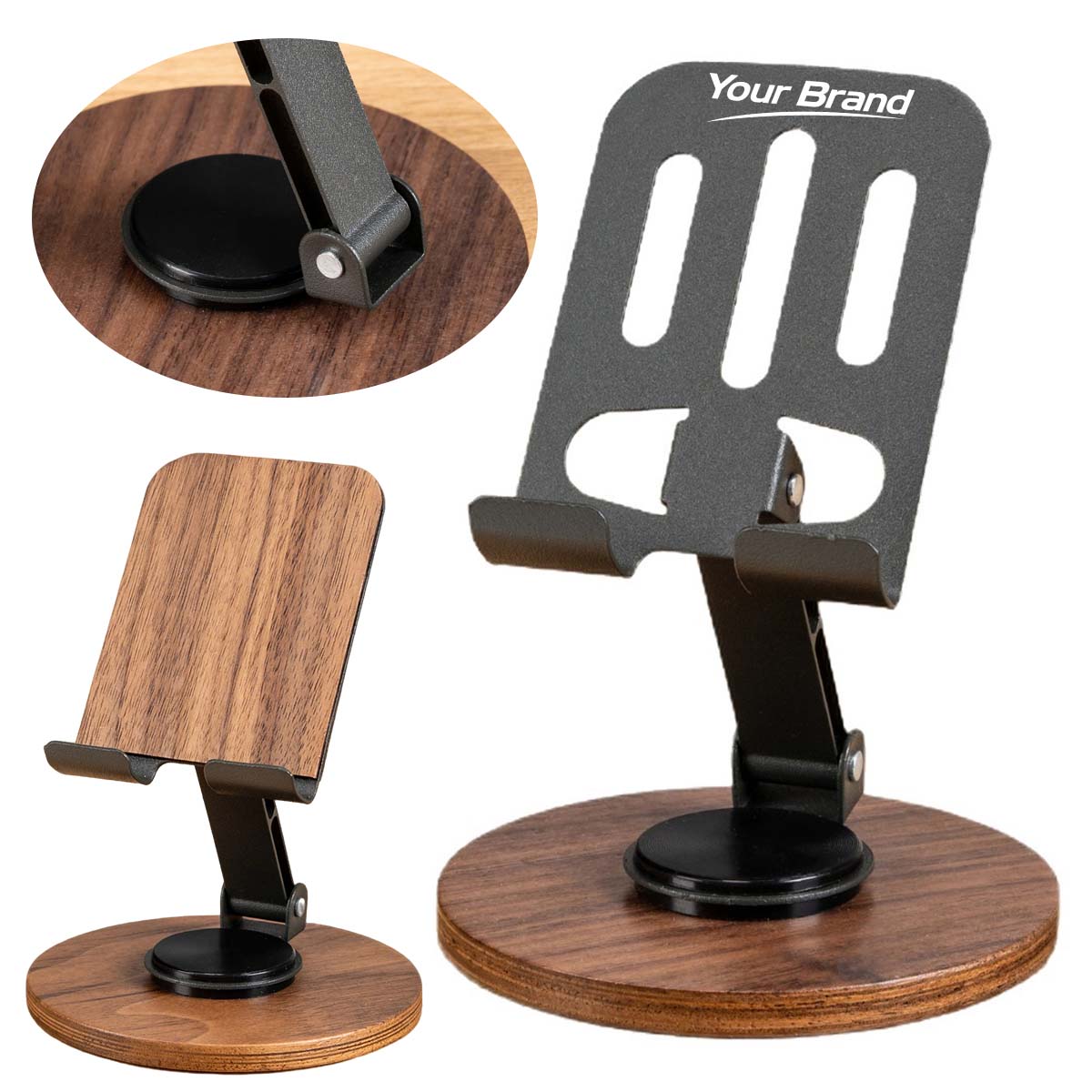 Adjustable Wooden Phone Stand Holder