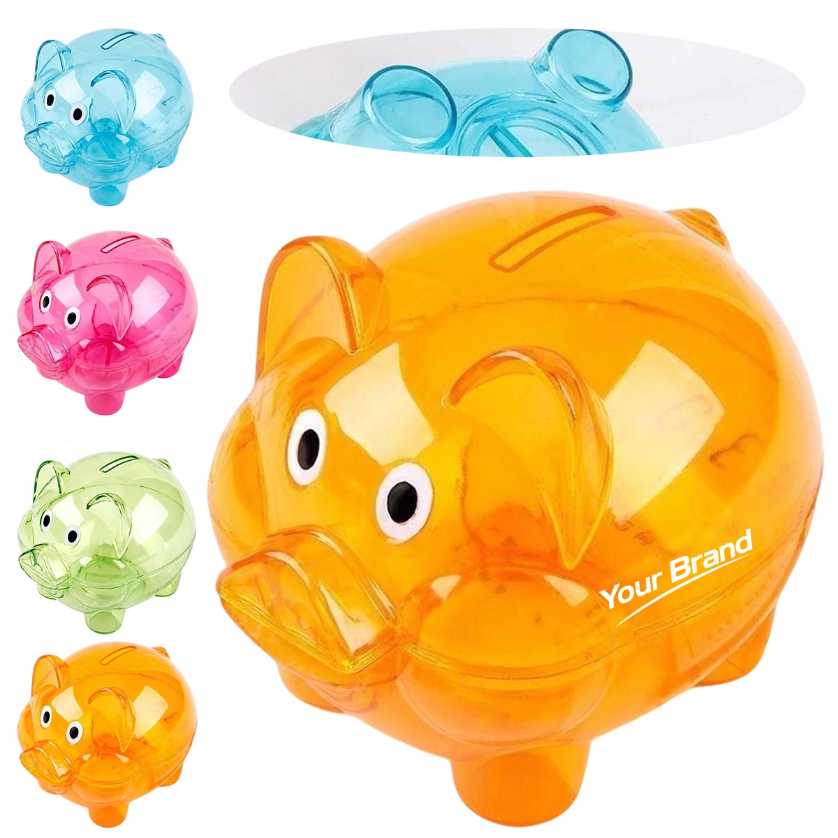 Transparent Piggy Bank Coin Saving Jar Toy