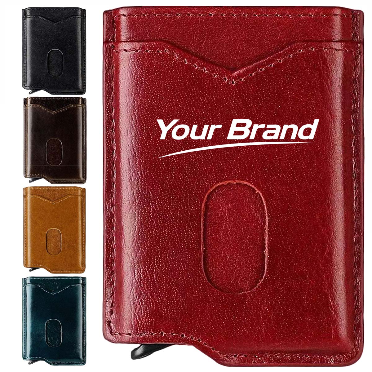 Vintage Leather RFID Pop Up Card Holder