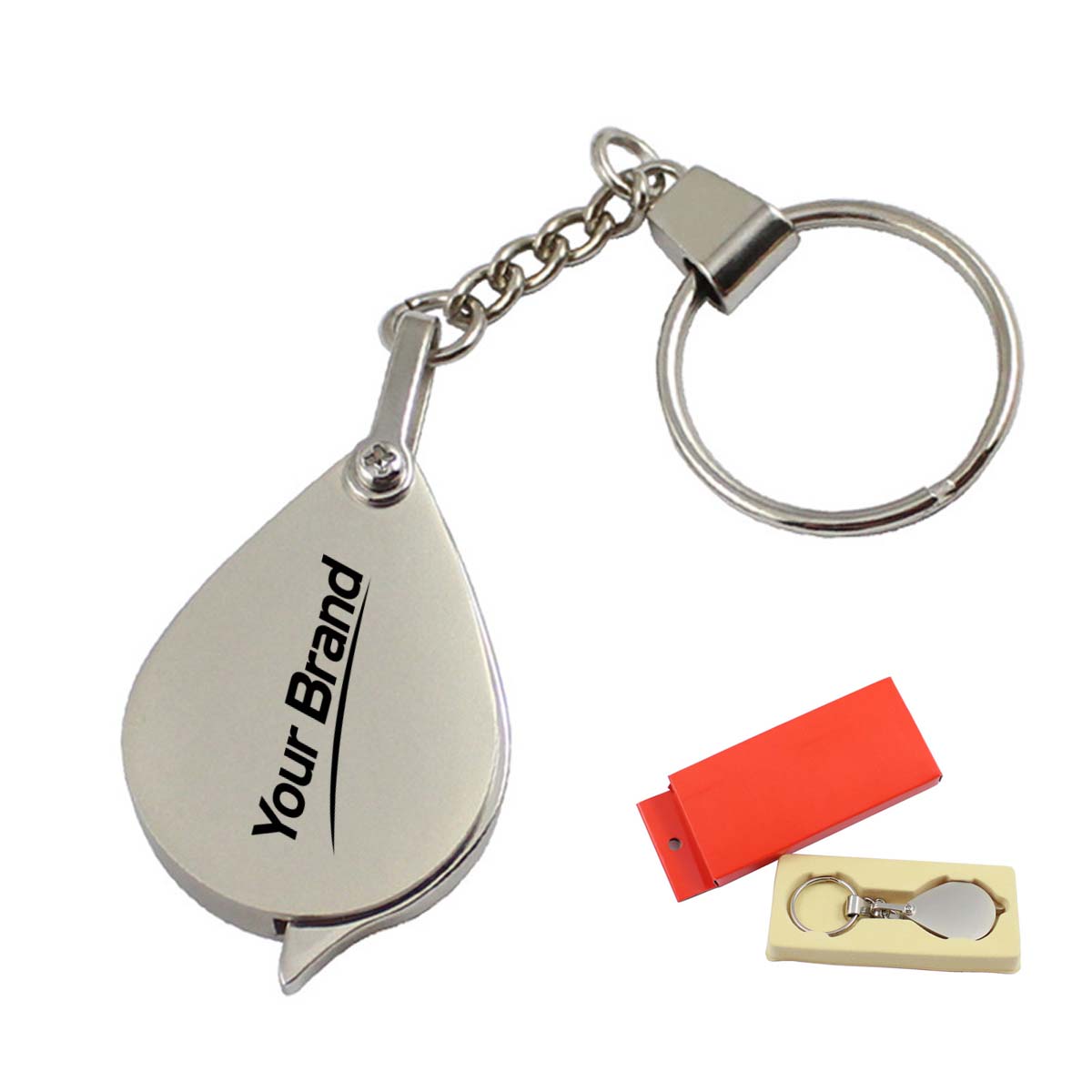 Portable Folding Magnifier Keychain Reading Lens
