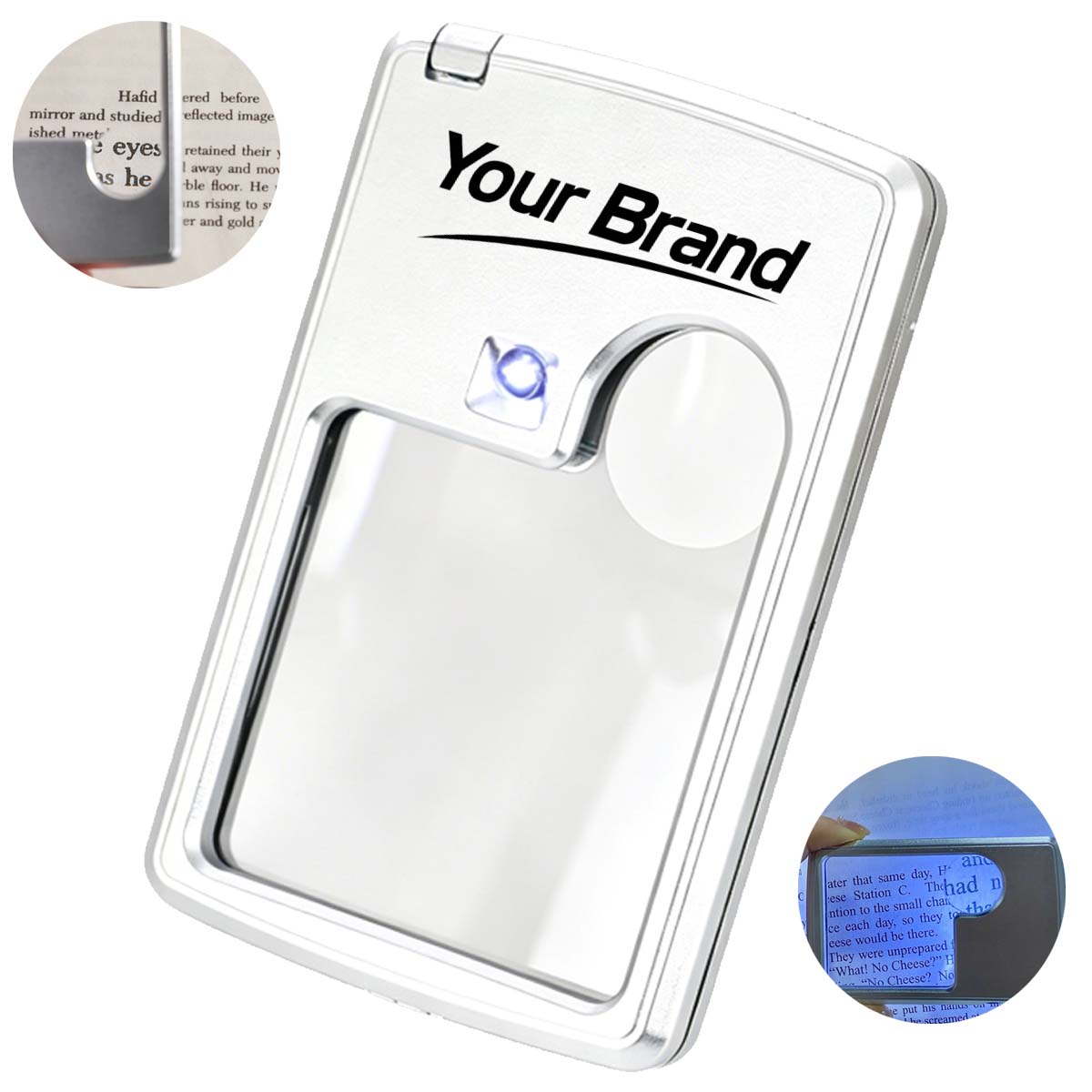 LED Card Style Pocket Magnifier Reading Lens