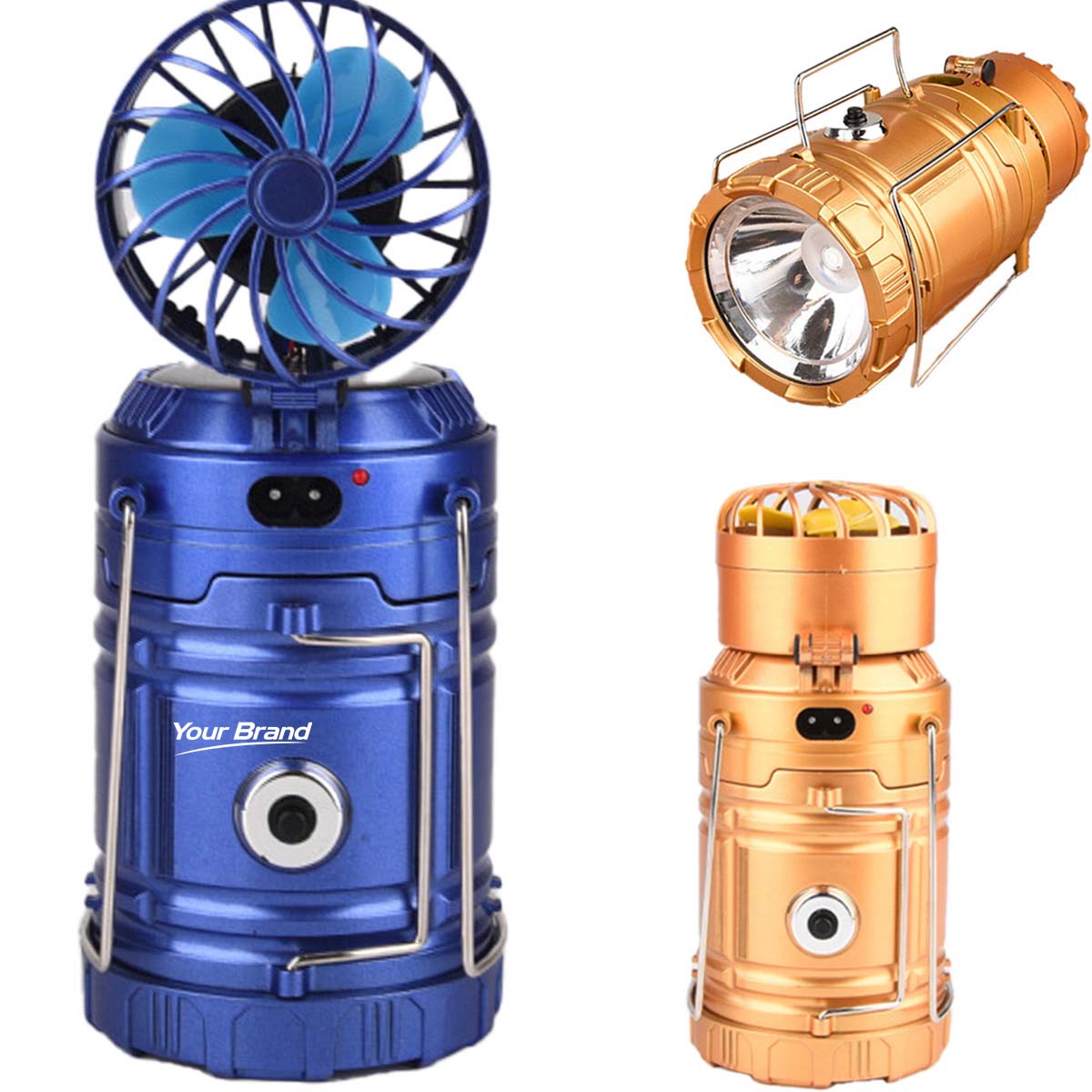 Portable Solar Camping Lantern Fan Emergency Light