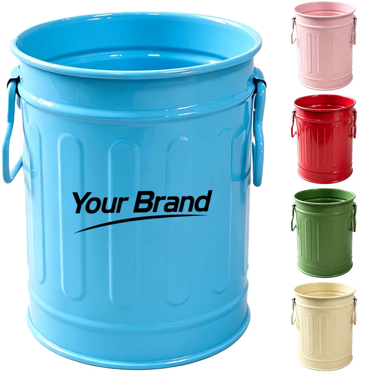 Metal Desktop Pen Holder Planter Storage Organizer Bucket