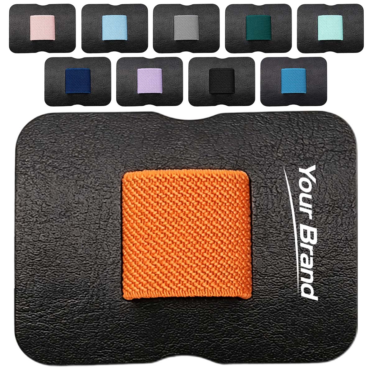 PU Leather Adhesive Pen Holder Elastic Pencil Loop Clip