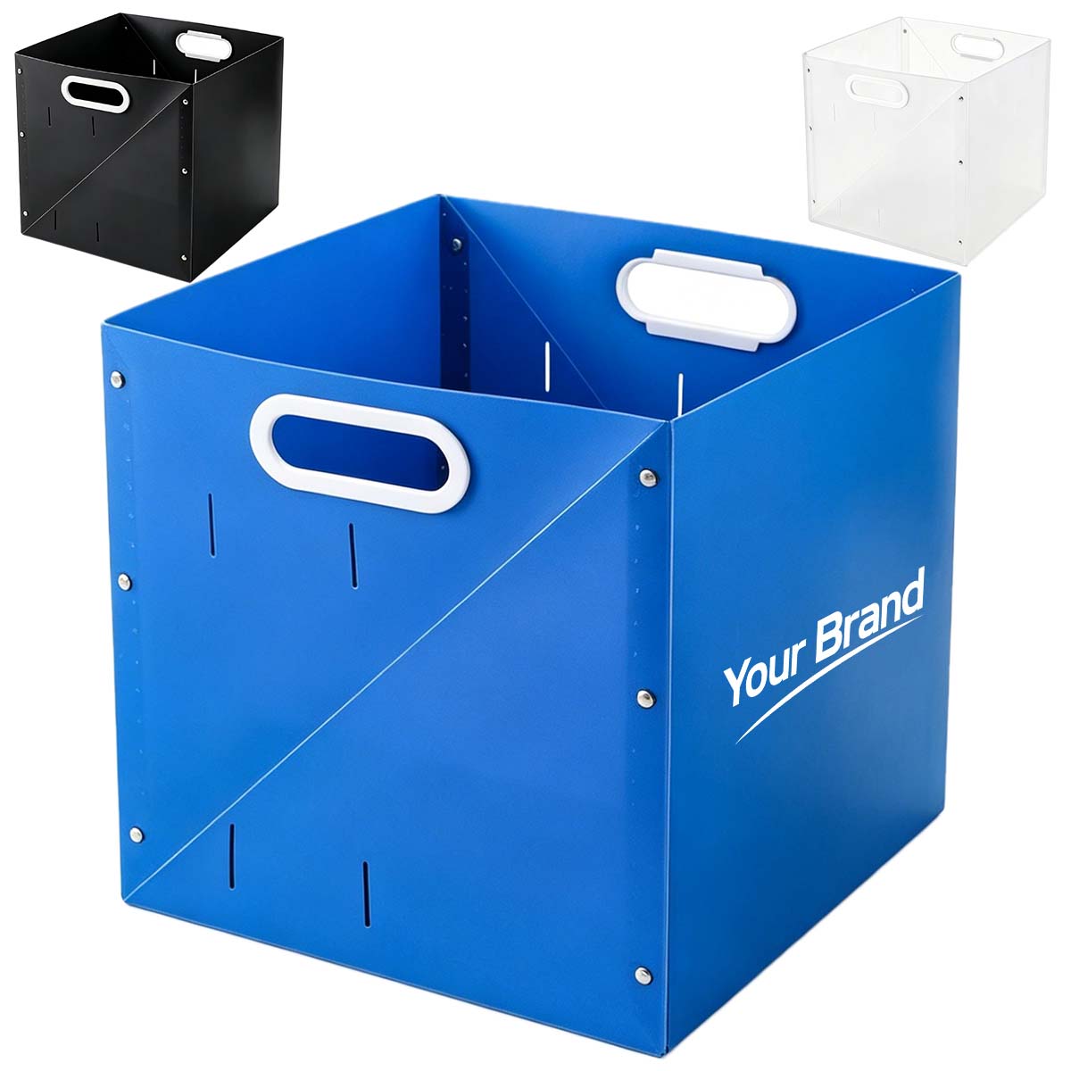 Foldable Plastic Storage Bin Desktop Organizer Container