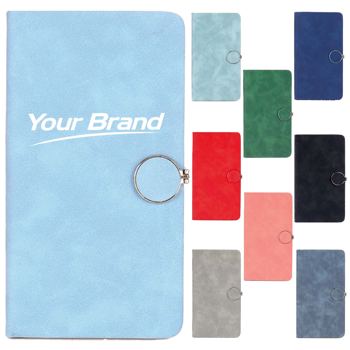 A6 PU Leather Ring Closure Notebook