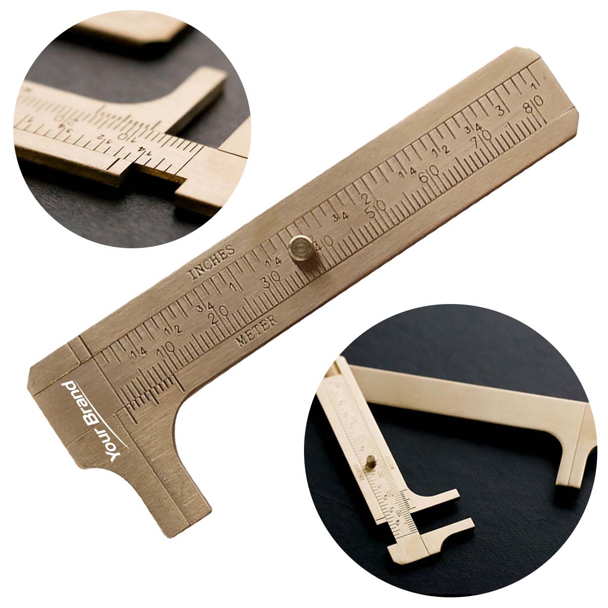 Portable Brass Vernier Caliper Measuring Tool