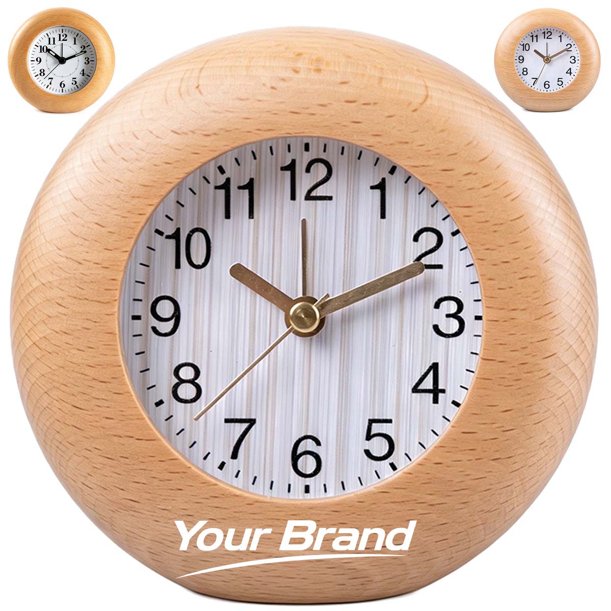 Creative Wooden Silent Desktop Alarm Clock