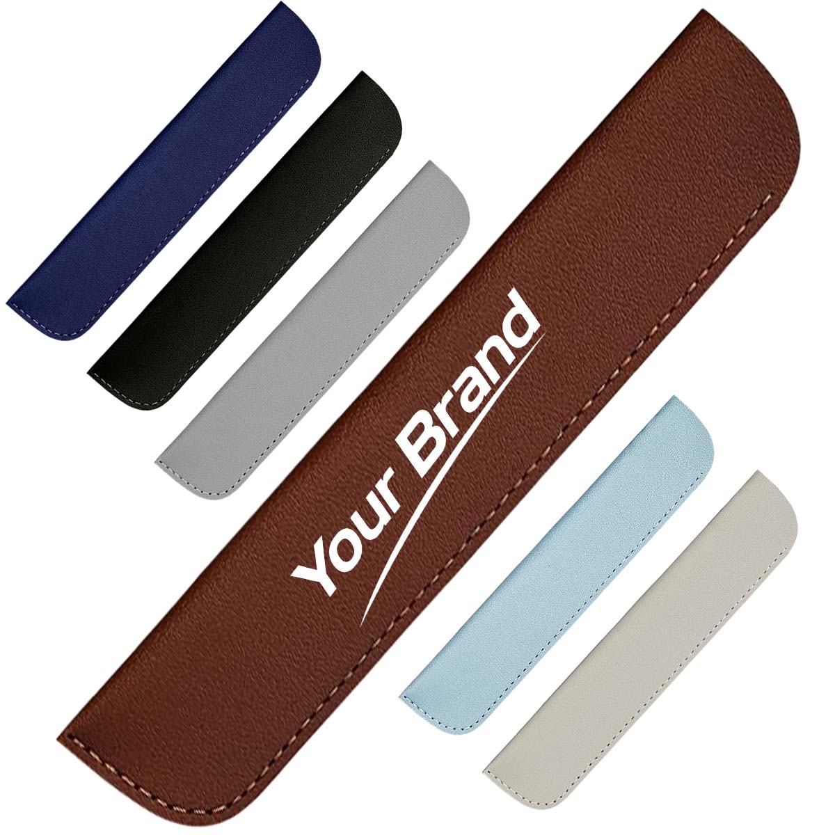 Napa Texture PU Leather Pen Protective Storage Sleeve