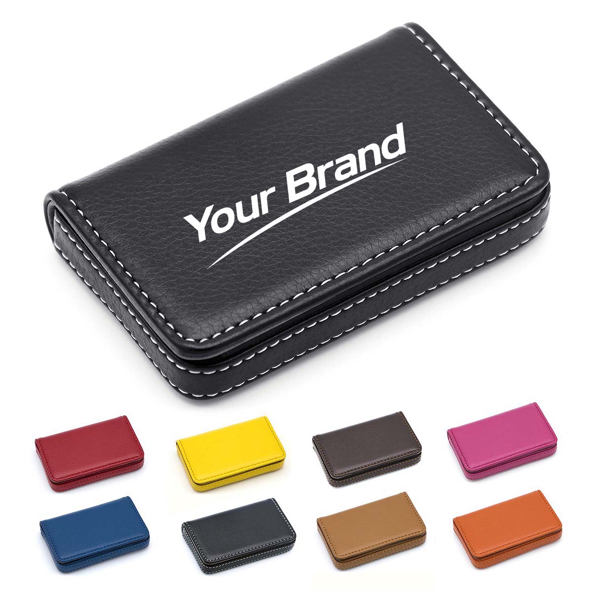 Magnetic PU Leather Business Card Holder Case